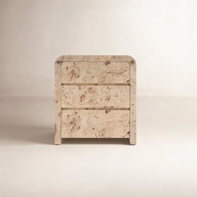 Cora Burl Wood 3-Drawer Dresser