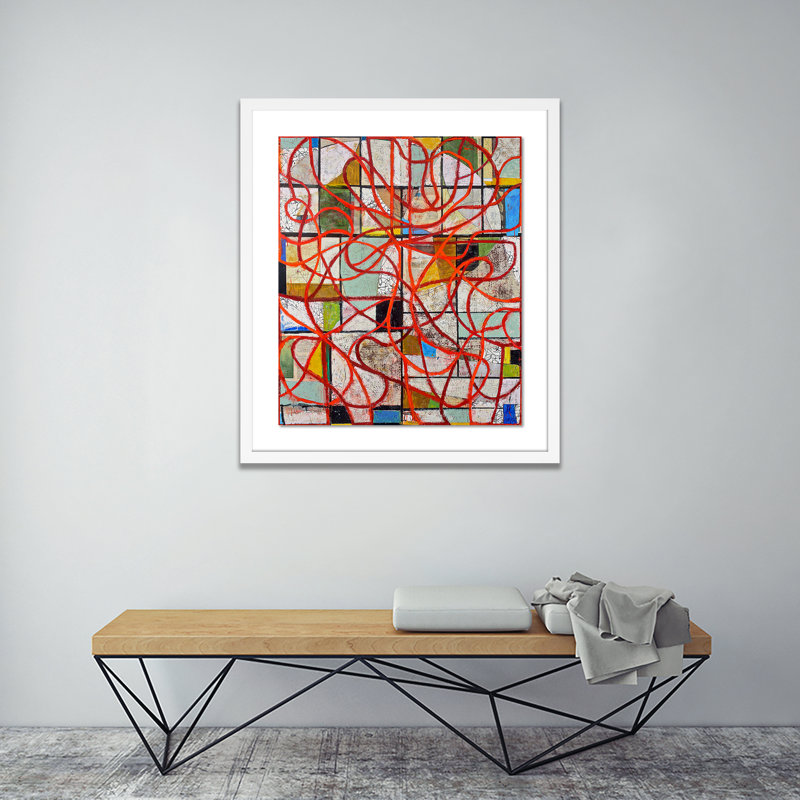 Traversing The Enigma Print by Brad Ellis, White, 40" H x 35" W x 2.5" D