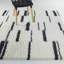 Tapis abstrait moderne crème / noir Hashlamoun-2128665400