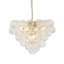 9-Light Cluster Grape Ribbed Glass Chandelier