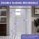 50'' - 54'' W x 72'' H Double Sliding Semi-Frameless Shower Door with SGCC Certified Clear Glass