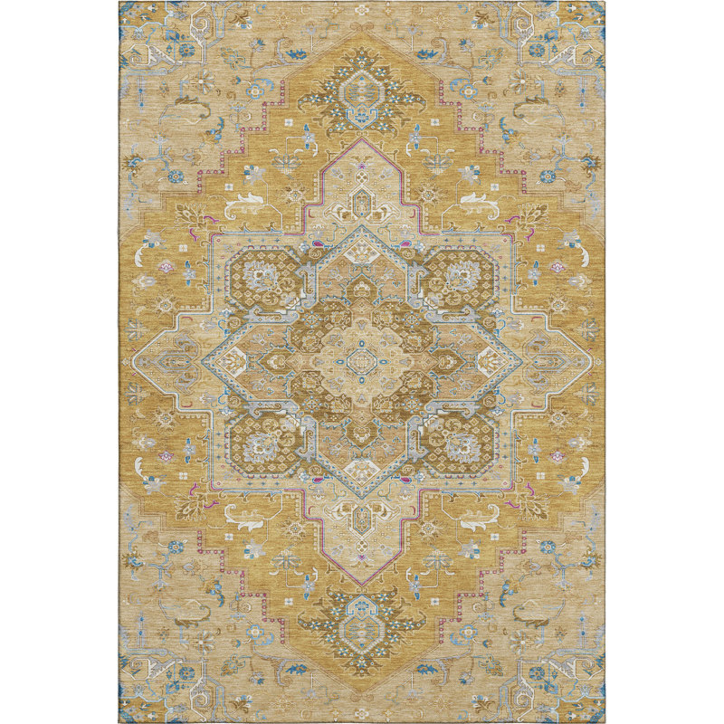 Premium Machine Washable Cossette AMF1036 Oriental Rug, Rectangulaire 3 pi x 5 pi