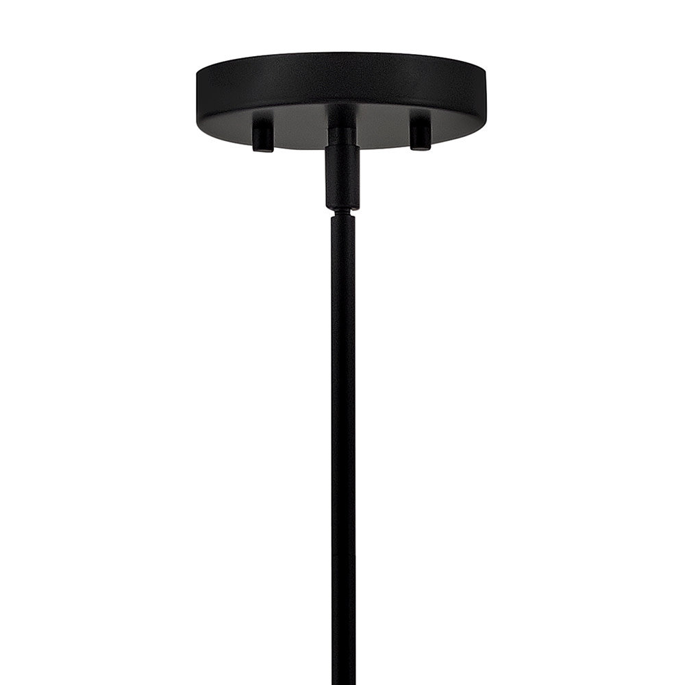 Villa Single Light Steel Dimmable Pendant, Black
