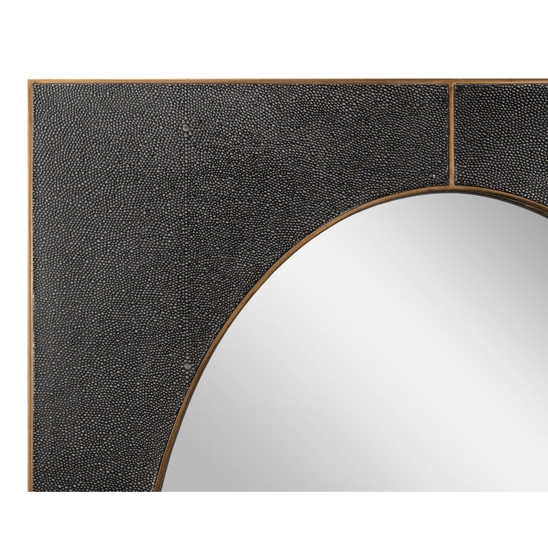 Francis Rectangle Iron Mirror, Antique Gray