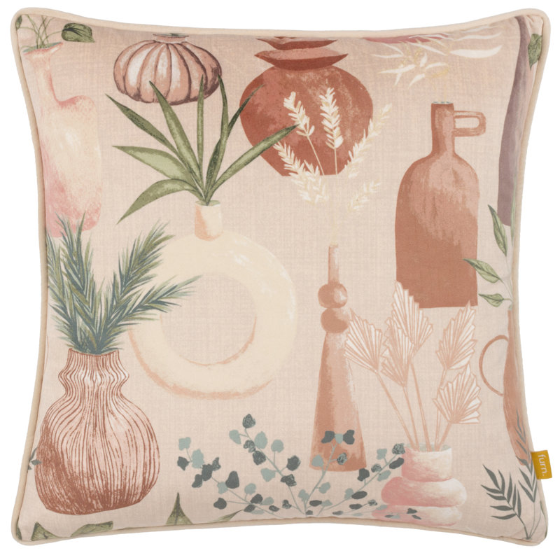 Earthen Pink Square Cushion