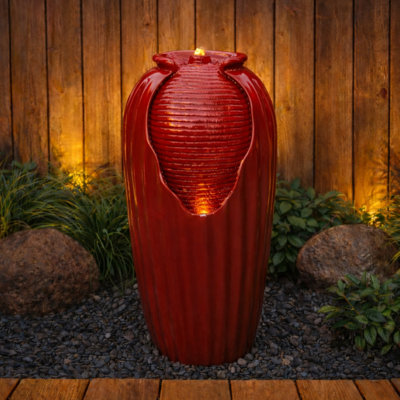Fontaine contemporaine d'extérieur à DEL 32 po Caetano Home