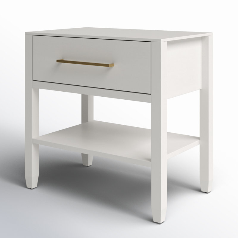 Table de chevet 1 tiroir Tessio, Blanc