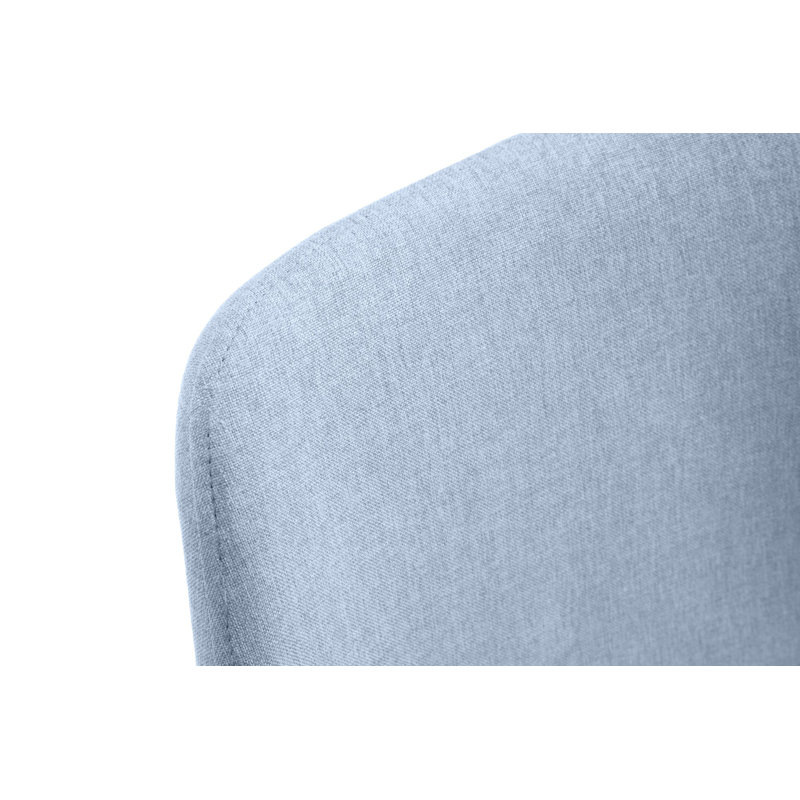 Henrieville 41cm H Velvet Upholstered Upholstered Back Side Chair, Blue / White / Grey