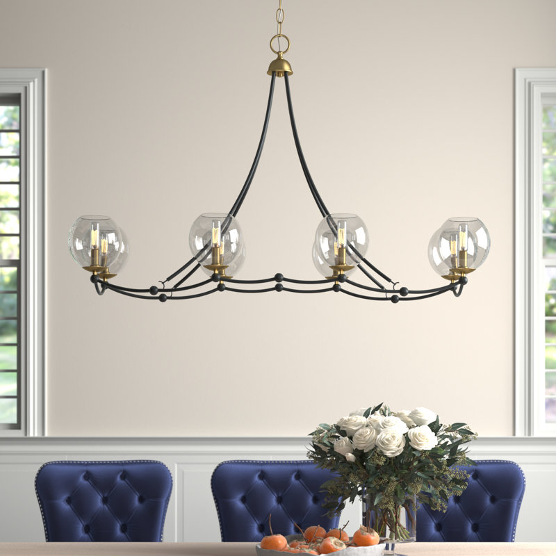 Merton 8 - Light Coal And Soft Brass Kitchen Island Pendant