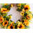 13-inch Artificial Polyester Sunflower Wreath for All Year Round