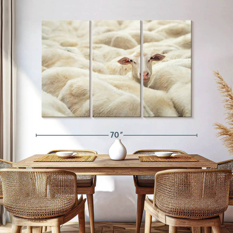 Brampt Curious Sheep, 42" H x 65" W
