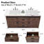Ensemble de meuble-lavabo double en bois manufacturé 2 tiroirs 2 portes Chimira-129439377-134039060-136892660