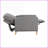 Recliners Traditional Push Back Reclining Chair Gray Fabric Solid Wood Frame | Gray | Solid Wood