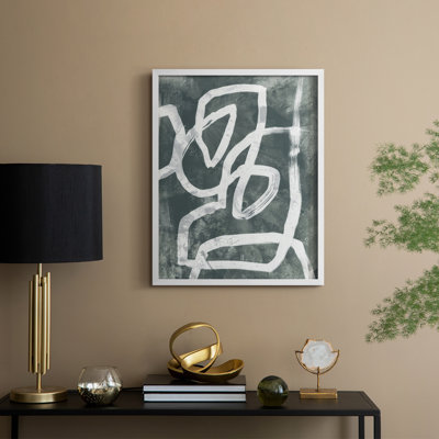 «Chalk Line I», reproduction encadrée - bois massif