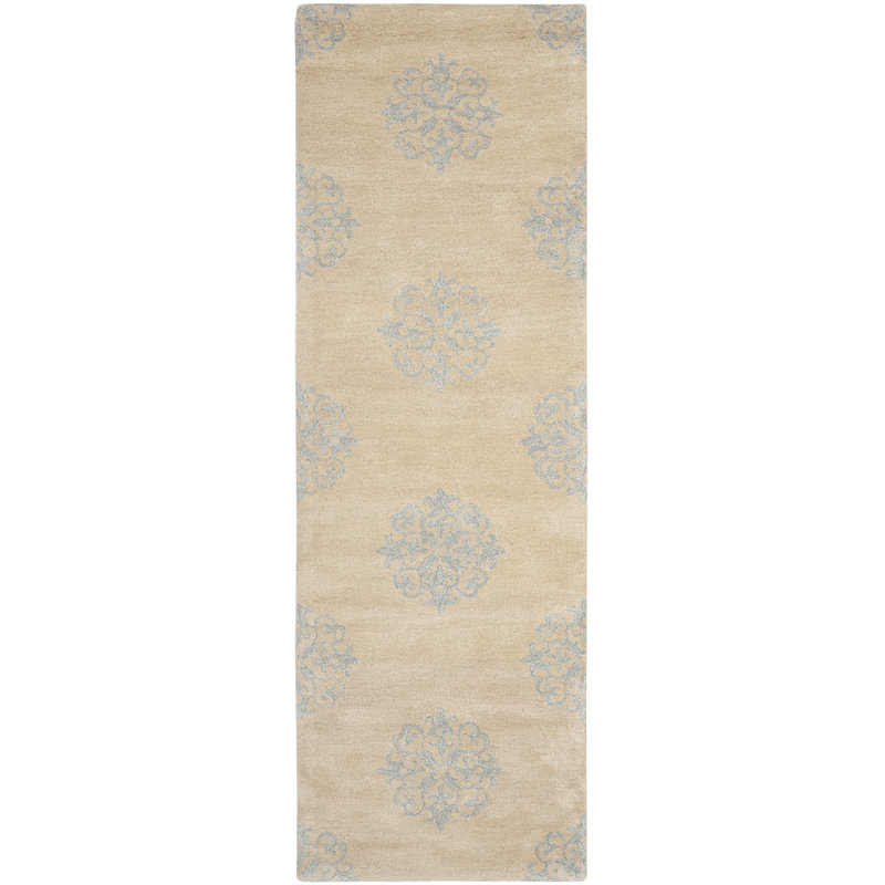 Viso Abstract Wool Hand Woven Area Rug, Runner 76 x 244 cm