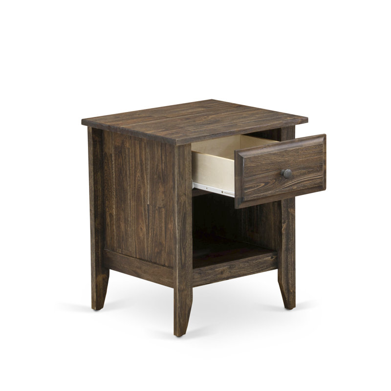 Ensemble de chambre à coucher 3 pièces - Structure de lit capitonnée à boutons - Tête de lit tapissier en velours taupe brun et table de chevet à finition jacobine patinée