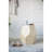 18x18x21" Hexagonal Capes Capiz Stool, Cream/Yellow