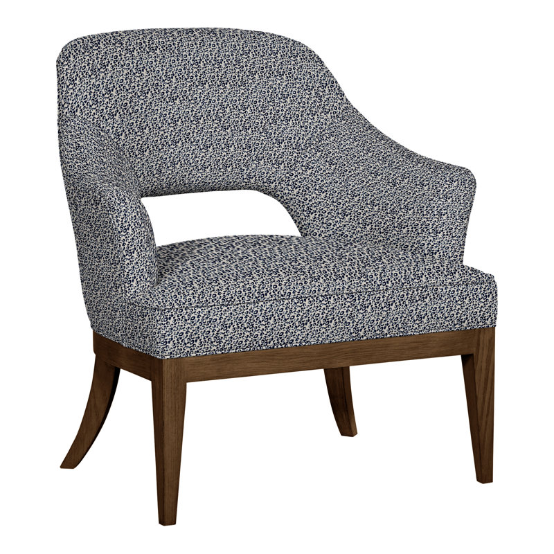 Chaise Kaley de 32,5 po Vanguard, Peau de mouton Kempsey, La Havane