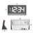 Digital Electric Tabletop Alarm White Clock with Color Changing Light
