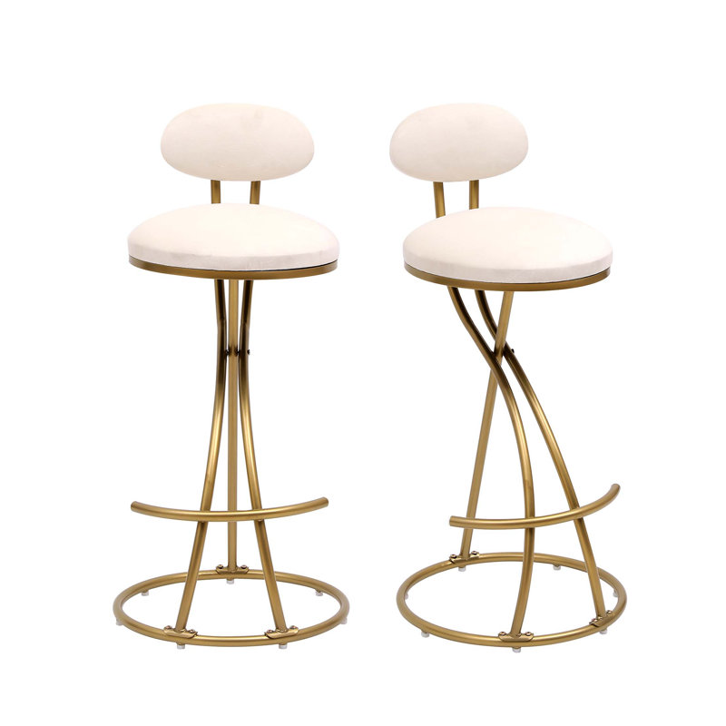 Ensemble de 2 tabourets de bar avec tabourets de bar et tabouret à hauteur de comptoir pour îlot de cuisine
