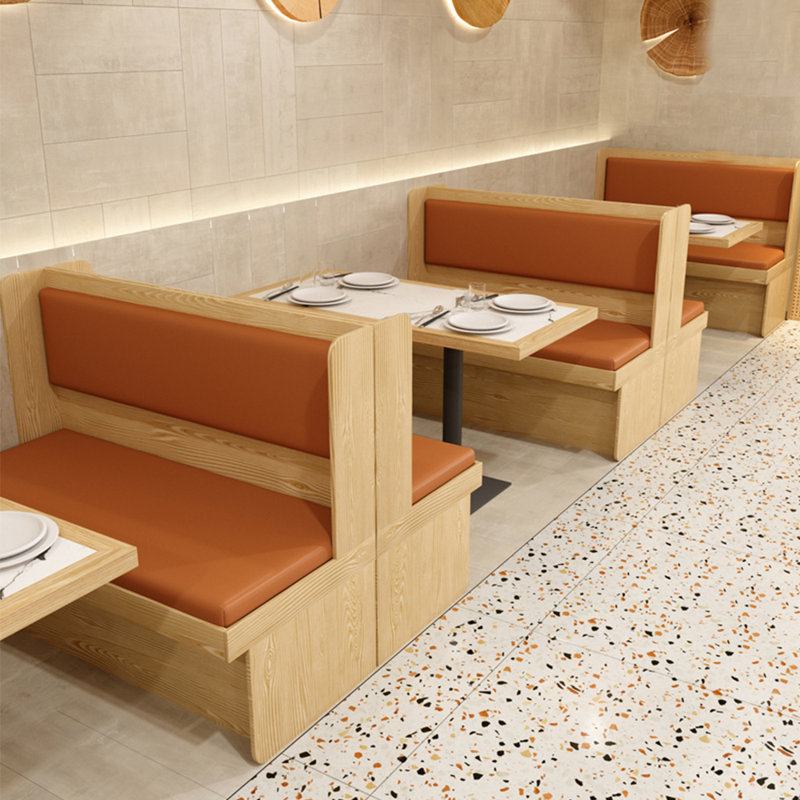 Banc de restaurant simple et élégant, Orange