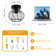 1-Light 7In Crystal Flush Mount Ceiling Light