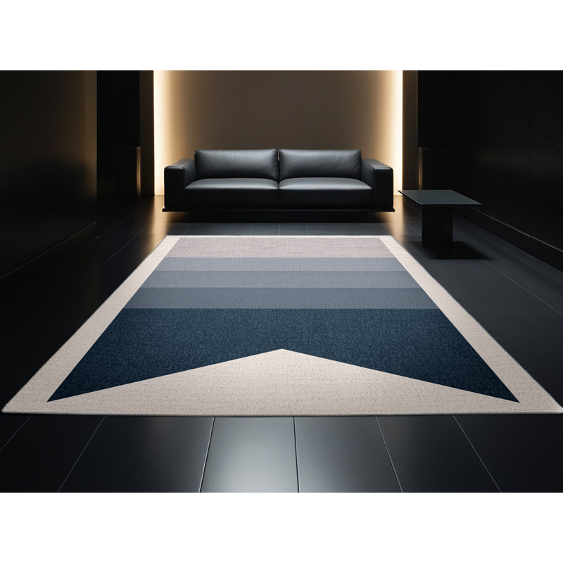 Soft Plush Eudy July 4Th Modern & Contemporary Abstract Area Rug in Gray – Gray Binding, 2x4