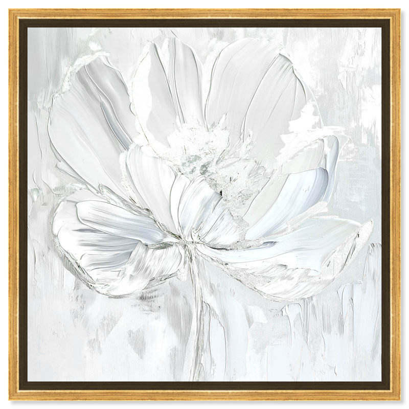 Magnolia II, H 25 po x l 25 po, Cadre blanc