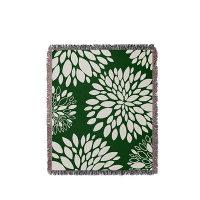 Jeté floral en coton