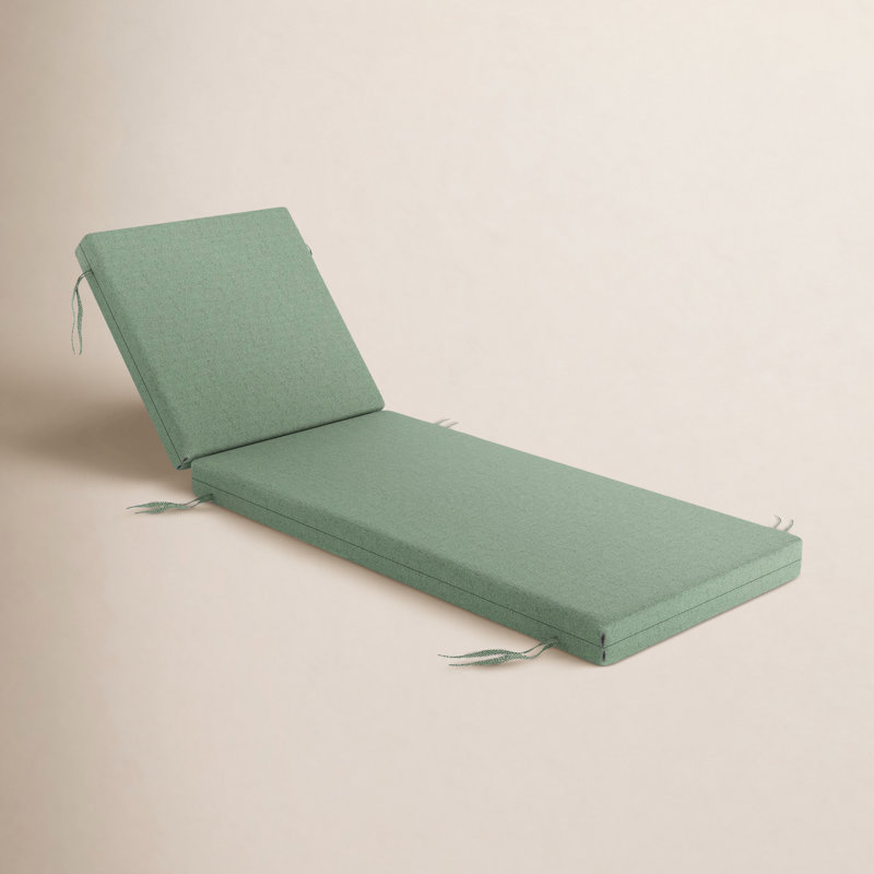 Lani Sunbrella® Outdoor Chaise Lounge Cushion, 24" W x 73" D, Sunbrella Bliss Aloe