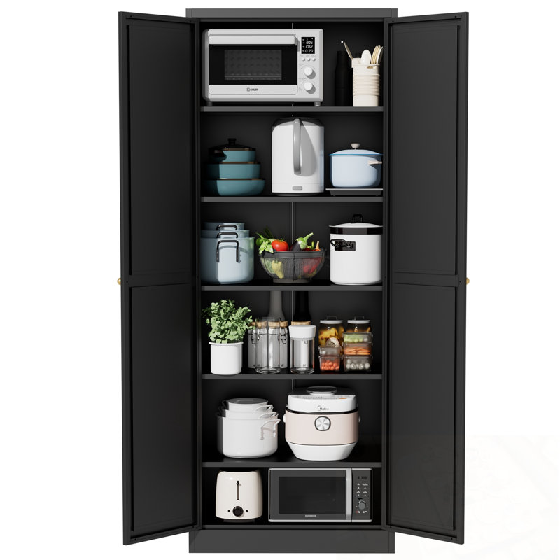 Armoire en métal avec 5 tablettes réglables