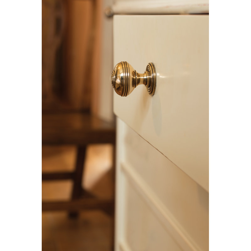 Prestbury Cabinet Round Knob, Aged Brass