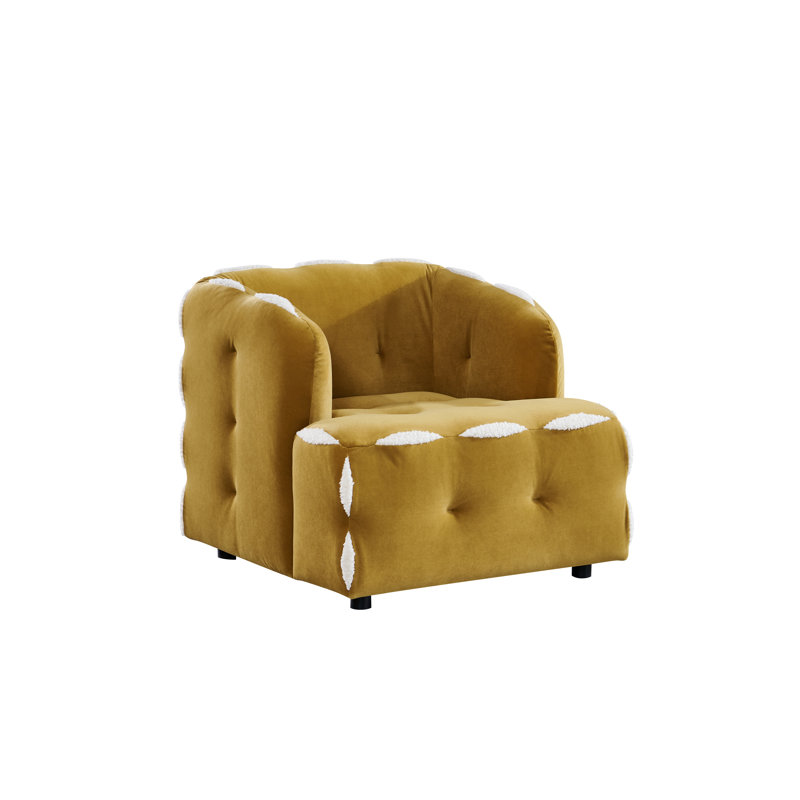 Fun Chair, Yellow Velvet