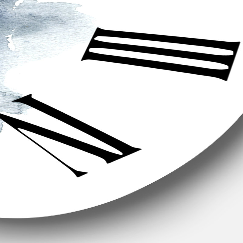 Horloge murale moderne paysage minimaliste de montagnes avec lune, Moyenne