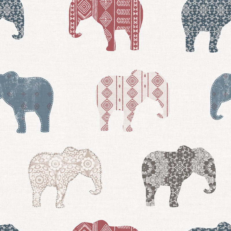 Farris 10m x 53cm Matte Wallpaper Roll, RedRed/Grey
