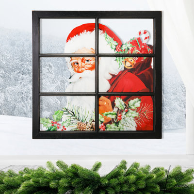Père Noël 26 po x 26 po en acrylique