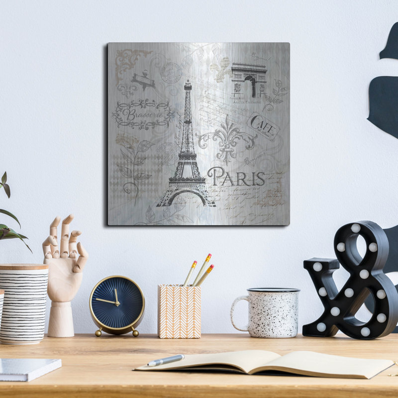  «Paris» par Fiona Stokes-Gilbert, art mural en métal, H 12 po x l 12 po