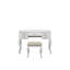 Ensemble de meuble-lavabo classique avec tabouret et tiroirs de couleur blanche