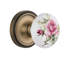 Classic Rosette with White Rose Porcelain Door Knob-1551992726-1557040463
