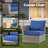 Cassville 8 - Person Patio Furniture Set, Outdoor Wicker Rattan Sectional Seating Group with Cushions, All Weather Sofa Conversation Set with Optional Fire Pit Table for Garden Backyard-93092039-93662483