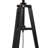 Wood Tripod Room Floor Lamp with Cream Linen Shade