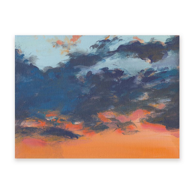 Coastal Retreat Asbury Park Sunset, 16" H x 24" W x 1.5" D, Wrapped Canvas, Does Not Apply