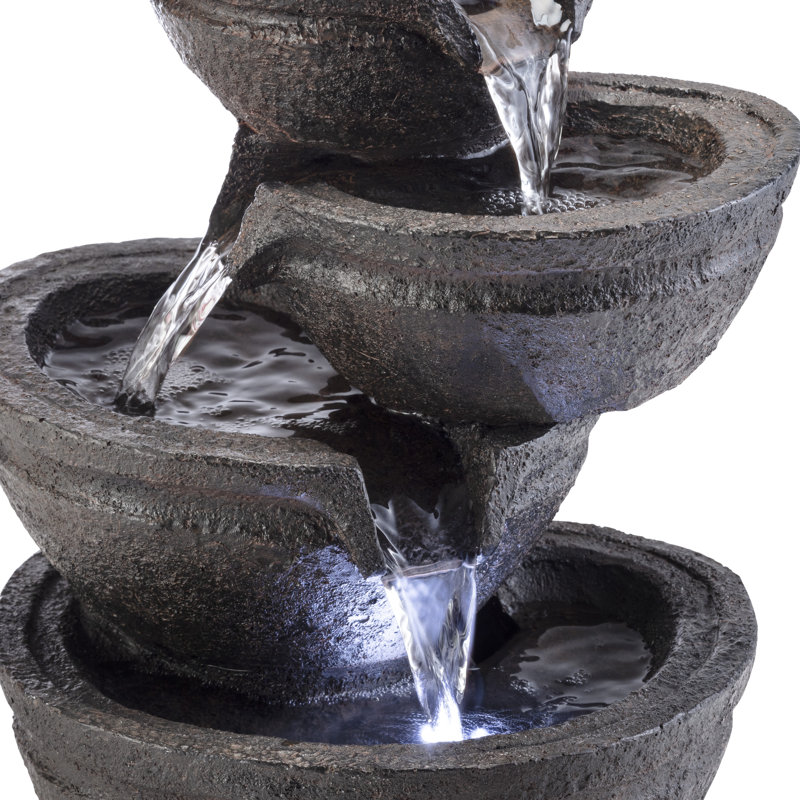 Outdoor Cascade Fountain with Lights