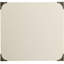 Table de bout rectangulaire blanche avec détails en métal et tiroir pour bureaux carrés - Offre un rangement pratique