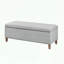 Banc de rangement rectangulaire à fermeture douce avec finition grise