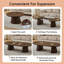 Table basse en bois flexible et extensible