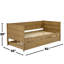 Lit de jour simple avec couchette Natural