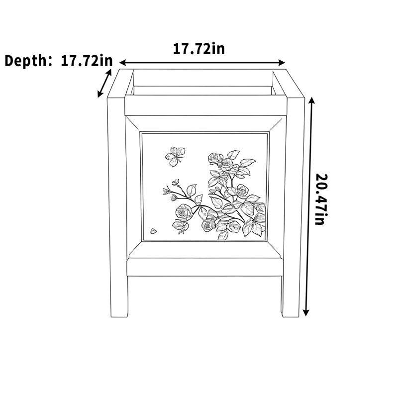 Chinese courtyard outdoor garden planter box