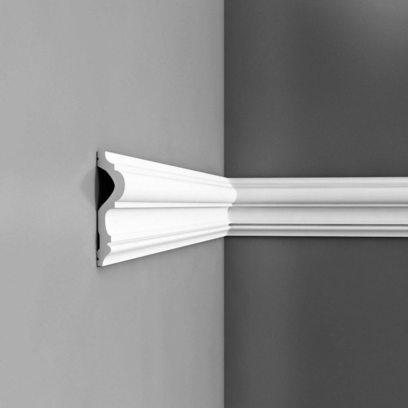 Primed White Polyurethane Crown Panel Moulding Set