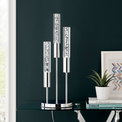 Lampe de table 17 "en argent Aishwarya